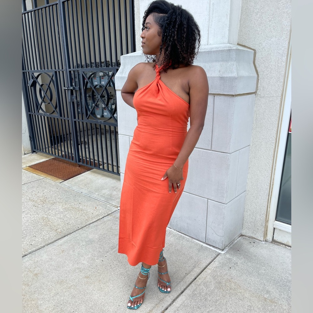 Meshki Ellie Halter Dress With Split